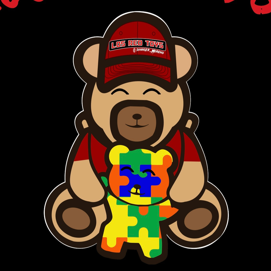 Los Red Toys Bear Hat  Especial Edition (Autism)