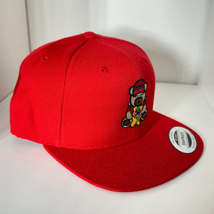 Los Red Toys Bear Hat Snapback RED (autism)