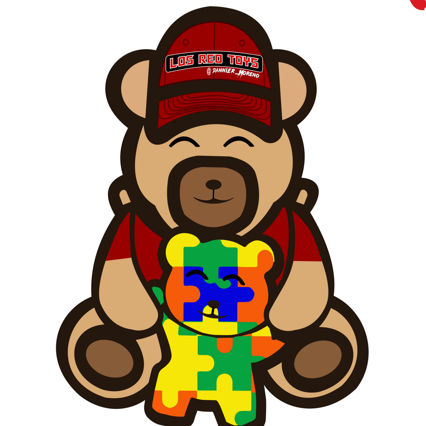 Los Red Toys Bear Hat Limited Edition Snapback (autism)