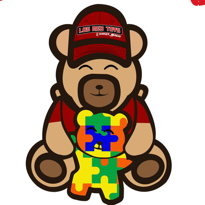 Los Red Toys Bear Hat Snapback RED (autism)