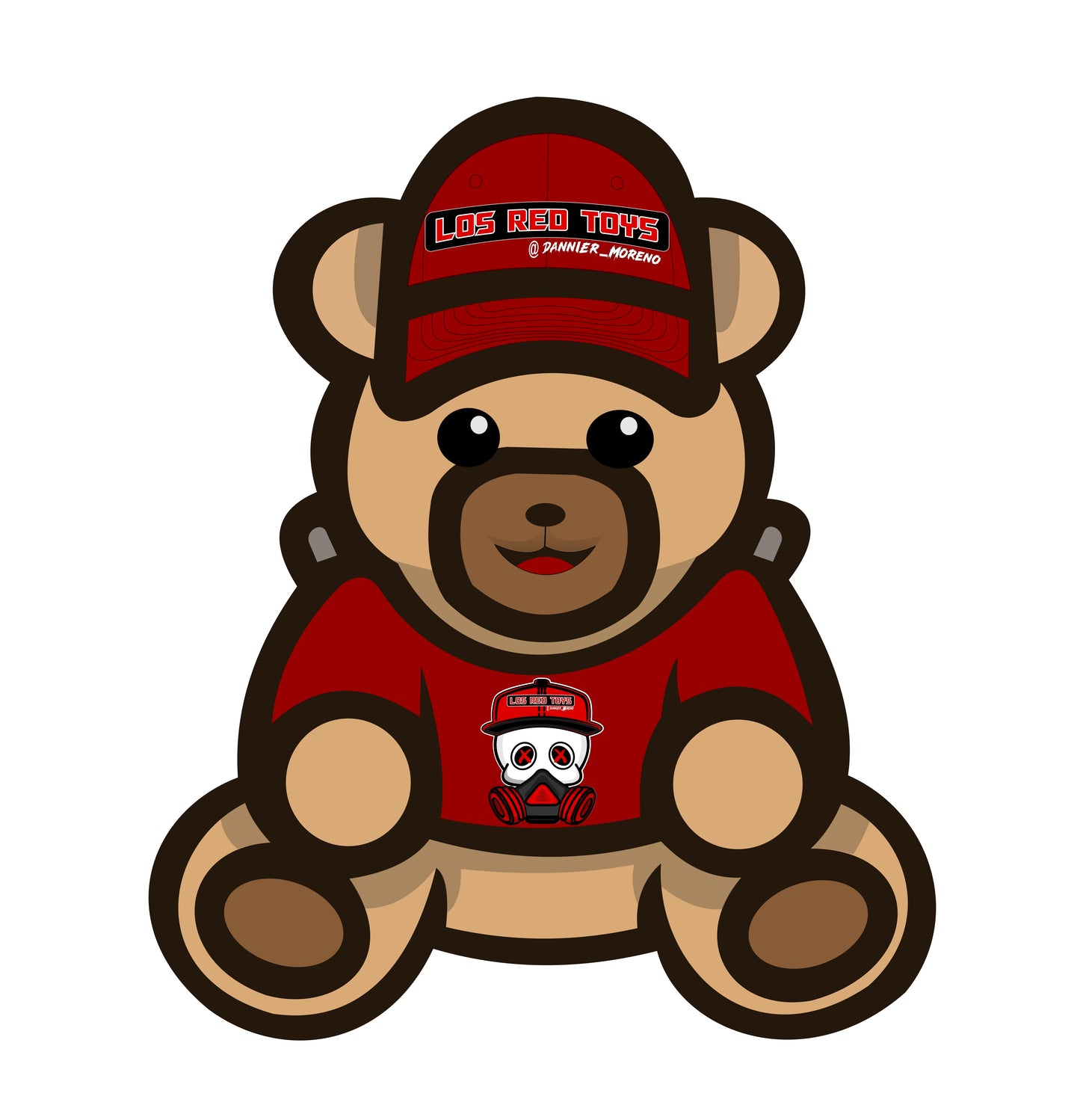 Los Red Toys Hat BEAR Snapback