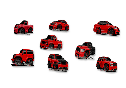 Los Red Toys Sticker Pack